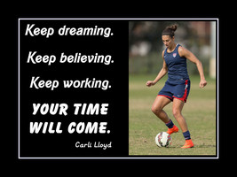 Carli Lloyd Inspirational Wall Art Gift Soccer Daughter Motivation Quote... - £18.33 GBP+