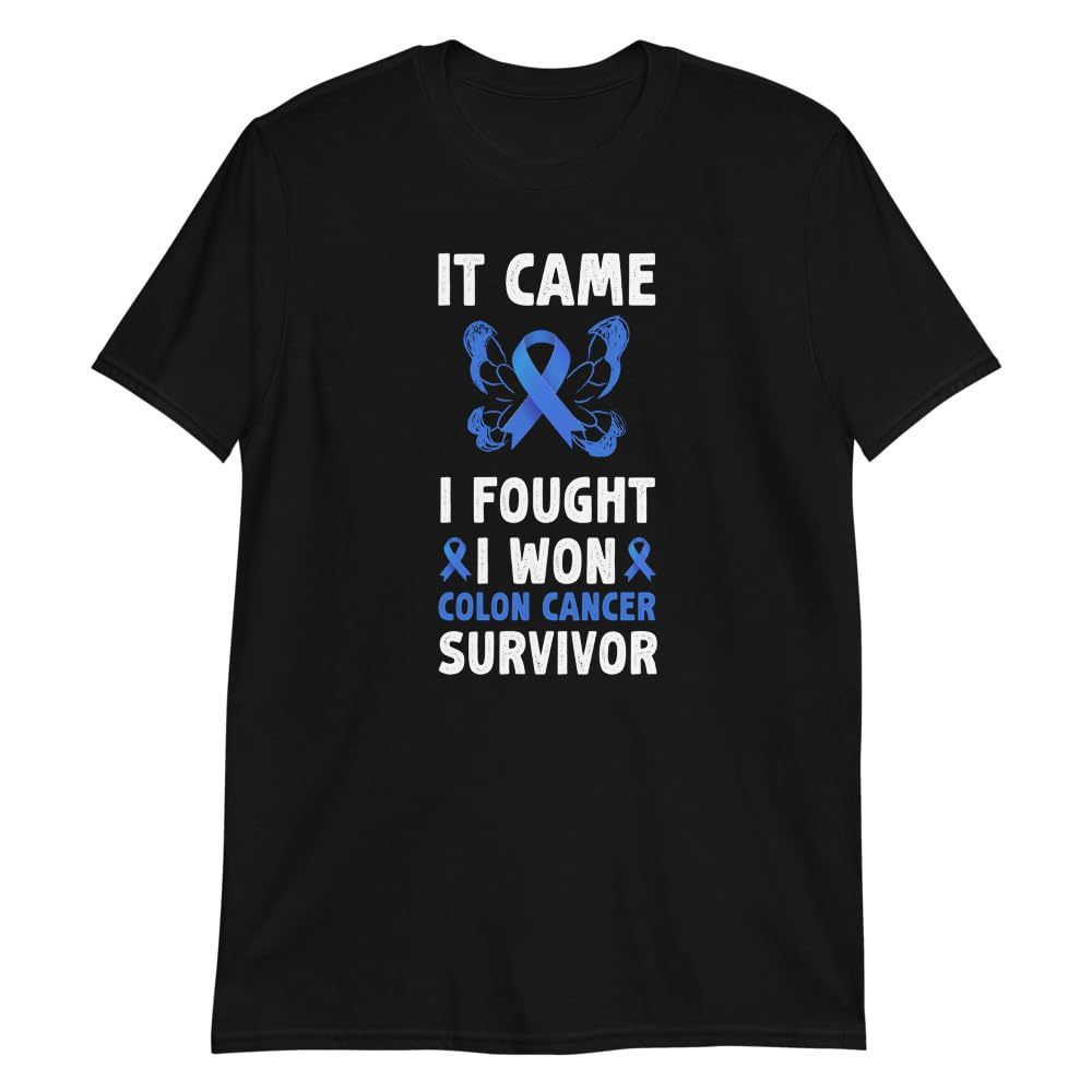 It Came We Fought I Won Colon Cancer Survivor Shirt | Awareness Ribbon S... - $18.87+