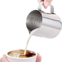 Milk Frothing Jug Espresso Steaming Pitcher Coffee Foam Cup Size 350ml - £18.34 GBP