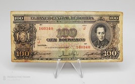 Bolivia Banknote 100 Bolivianos 1945 P-142 Circulated - £7.75 GBP