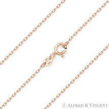 1.1mm Anchor Cable Link .925 Sterling Silver 14k Rose Gold-Plated Chain Necklace - £10.43 GBP+