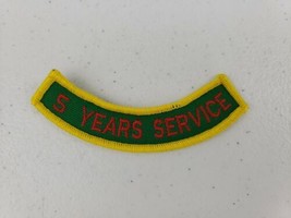 Vintage 5 Years Service Green Yellow Gold Red Tab Patch ( or 5th Anniver... - £4.36 GBP