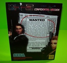 Confidential Mission Arcade FLYER Original Game Vintage Artwork Promo 2000 - £11.79 GBP