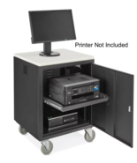 Uline Mobile AV Cabinet H-7549 Steel Locking Media Storage Cart 23&quot; x 25... - €128,03 EUR