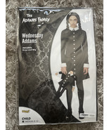 Spirit Halloween Child Wednesday Addams Costume Med 8-10 New Dress And Wig - $41.68 CAD