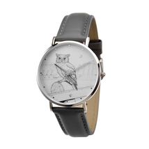 nameless Elegant Owl Watch Gray Strap Free Shipping Worldwide - £47.16 GBP