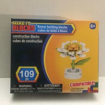 NEW Make It Blocks White Round Flower Building Blocks - 109 pieces - $9.25