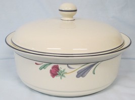 Lenox Poppies on Blue 2 Quart Round Covered Casserole Bowl 9 1/2&quot; - $34.44