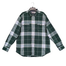 Vtg Y2K Nautica Heritage Men&#39;s XL Green Plaid Flannel Button Up Shirt Lo... - $418.80 MXN