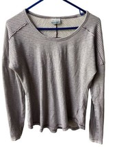 Columbia Sweatshirt Womens  Size S Gray Pullover Long Sleeved Round Neck Striped - £11.83 GBP