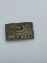 United States Air Force Belt Buckle Vintage USAF Brass Military Airplane - £23.90 GBP