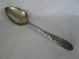 National Silver 1937 Rose &amp; Leaf Pattern Silver Plated 6&quot; Teaspoon #3 - £3.99 GBP