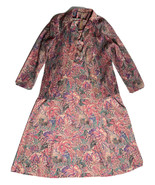 Vintage Silky Mauve Floral Print Secretary Dress with Over Shirt Cardiga... - $34.64