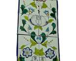 Vintage Tunisian Ceramic Tile 12&quot; x 60&quot;  Art Floral Birds - £167.92 GBP