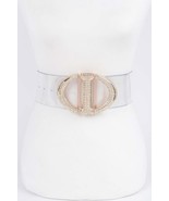 New Rhinestone Metal Buckle Plus Size Transparent Belt - $35.50 CAD