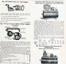 1922 N.T. Bushnell Compressors Goggles Advertisement Catalogue Hardware ... - $24.99