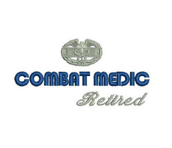 Combat Medic Retired Medical Badge Embroidered Polo Shirt - $29.95+