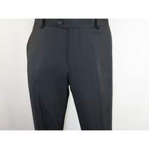 Men Renoir Flat Front Suit Separate Pants Slim Fit Soft Feel 202-1 Charcoal image 6