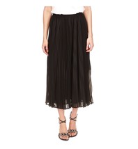 Michael Michael Kors Womens Black Lined Elastic Waist Pull-on Midi Skirt B4HP - £25.46 GBP