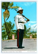 Vintage Bahamas Police Sentry Standing Guard Nassau Government Postcard - $5.95