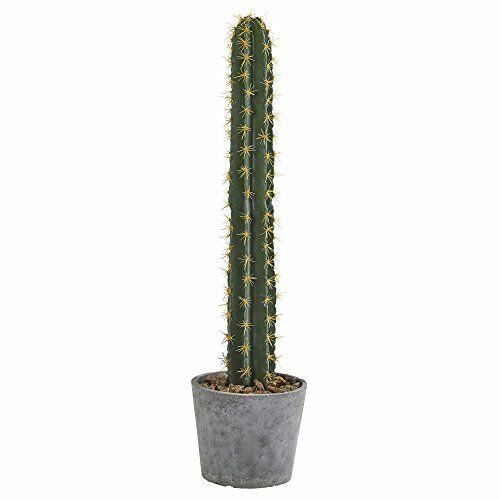 Nearly Natural Artificial Plant Cactus 41 in Green Indoor Stone Planter Base - $159.34