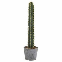 Nearly Natural Artificial Plant Cactus 41 in Green Indoor Stone Planter Base - £127.36 GBP