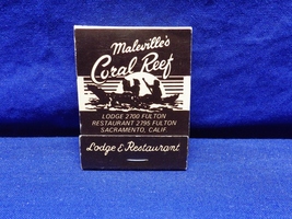 Vintage &quot;Maleville&#39;s Coral Reef&quot; Matchbook Sacramento California - $4.50