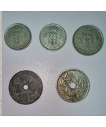 Rare Belgium Coin Collection: 5 Vintage European Collectible Coins (1928... - $66.53 CAD