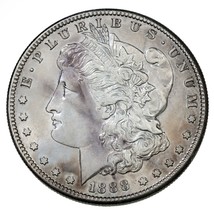 1888-S Plateado Morgan Dólar En Au Estado, Bonito Ojo Appeal, Fuerte Luster - £230.19 GBP