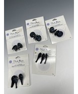 LOT Blue Moon Art Glass Beads 2007 Disc Dagger White Black Blue C4 - $16.83