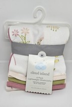 Cloud Island 6 Pack Lightweight Washcloths Prairie Floral Girls Infant Baby Bath - £7.12 GBP