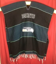Seattle Seahawks Poncho Serape Blanket Wrap - £16.76 GBP