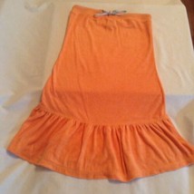 New Era Couture cover up skirt Size med orange terry cloth swimsuit sunscreen - £10.86 GBP