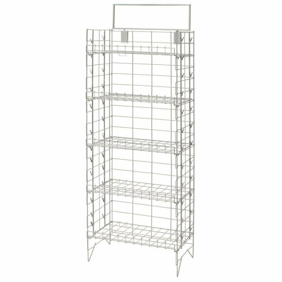 Metal Convenience Store Chip/Bagged Merchandise Rack, Silver - $159.00