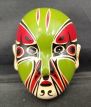 Individual Jy-Yan Chinese Miniature Opera Mask, &quot;Blue-Faced Tiger&quot; : 2.5&quot;X2&quot; - £9.36 GBP