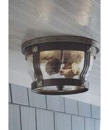 Flushmount Home Decorators Collection McCarthy 2-Light Bronze Outdoor Fl... - $32.66