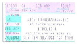 Nik Teile Hawkwind Konzert Ticket Stumpf Januar 30 1994 New York Stadt - £31.39 GBP