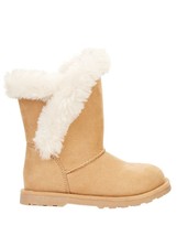 Calistoga ~ Tan ~ Vegan Suede ~ Faux Fur ~ Mid Calf ~ Girl&#39;s Size 10 Boots - £20.59 GBP
