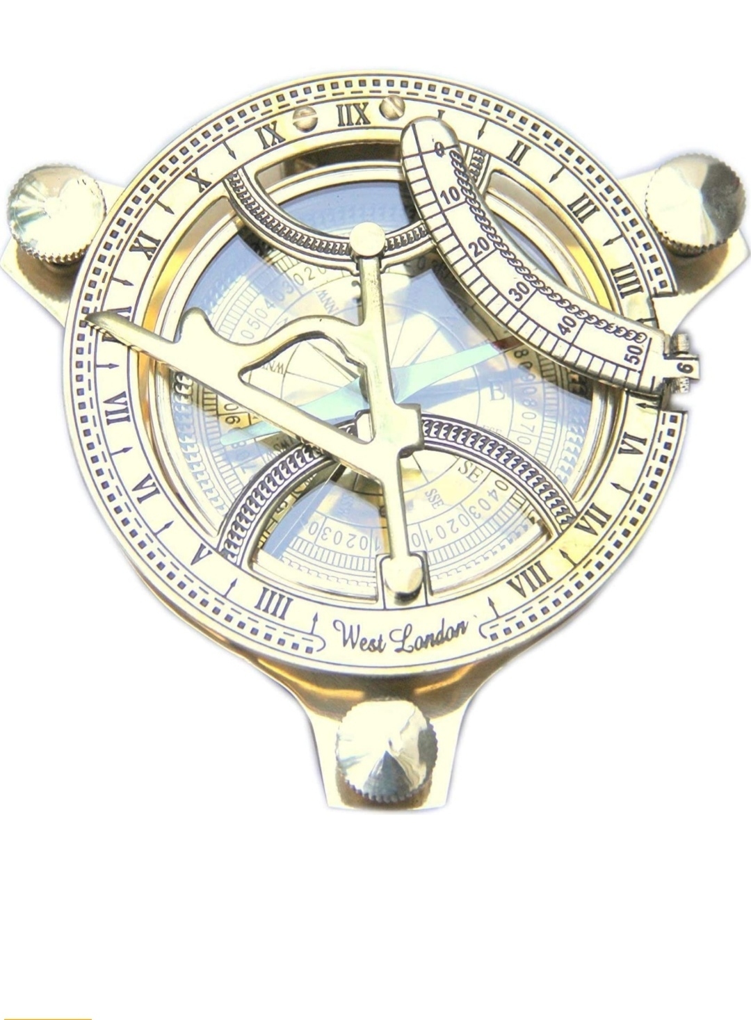 Primary image for WAVE NAUTICAL Brass Sundial Compass 4" Inch Brass Look color as show in image