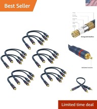 RCA Y Splitter 1 Female to 2 Male - Gold-Plated for High-Fidelity Audio ... - $40.50
