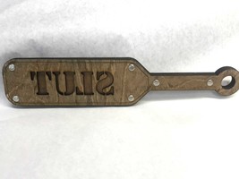 Custom word cut out wood spanking paddle  - $42.99