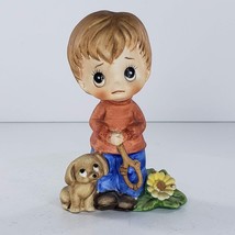 Josef Originals Color Me Series Boy Puppy Dog Figurine Coloring Book Series - £31.96 GBP