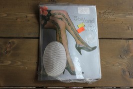 Vintage Sox Land Seamless Lace One Size 5&#39;-5&#39;8&quot; 100-160lbs Pink Pantyhose - £8.40 GBP