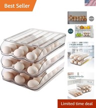 Stacked Egg Organizer for Refrigerator - Three Layer Clear Dispenser for... - $34.50