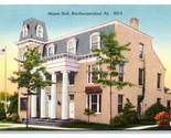 Moose Hall Building Northumberland Pennsylvania PA UNP Linen Postcard S15 - £1.38 GBP