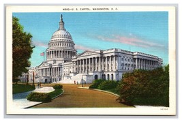 Capitol Building American Flag Washington DC UNP Linen Postcard N24 - £1.56 GBP