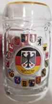 Bundesrepublick Deutschland Miniature Coat of Arms Beer Stein Gold Guilded - $9.22