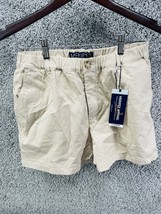 Meripex Apparel Company Men&#39;s Rlastic Waist Stretch Khaki Shorts Size Large - £18.87 GBP