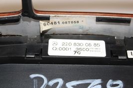 2000-2002 MERCEDES BENZ S500 AC CLIMATE CONTROL RADIO BEZEL  R2598 image 9
