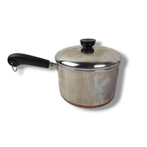 Revere Ware Copper Clad Bottom 3 QT Pot Saucepan Pot with Lid 911 1801 - £19.75 GBP